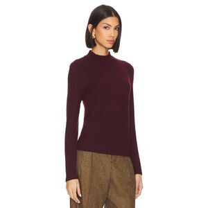Vince Cozy Mock Neck Sweater Long Sleeves Light Top Maroon Size Large